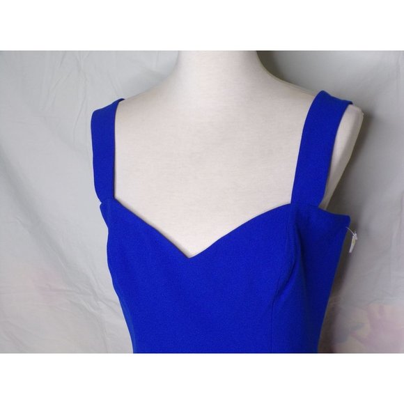 DRESS THE POPULATION Nicole Cocktail Dress Blue Large 8-10 NEW - Picture 7 of 10